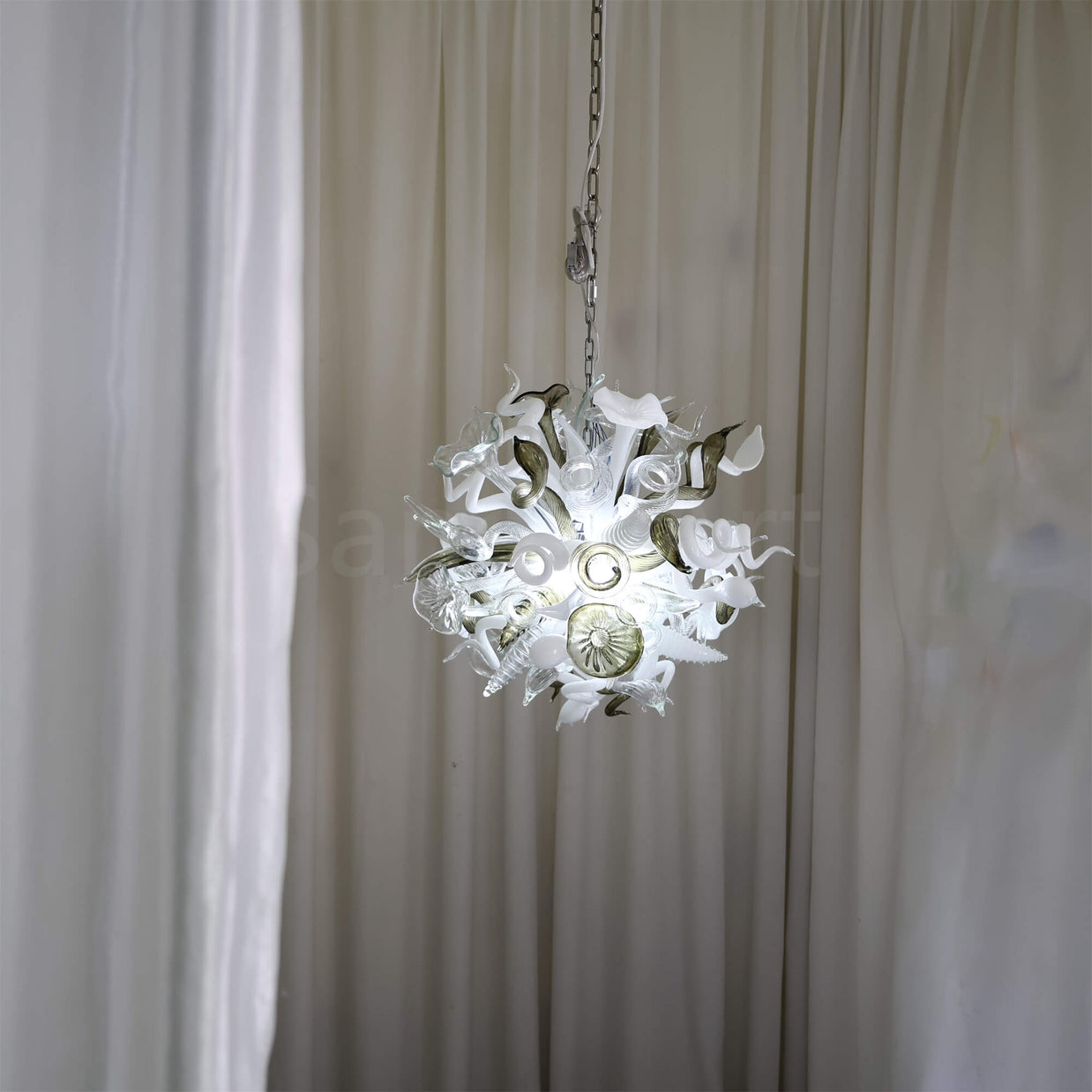 chihuly style art chandelier