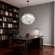 glass white flower chandelier