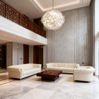 glass white flower chandelier