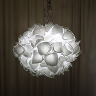 Custom modern design Dining room decoration White flower chandelier