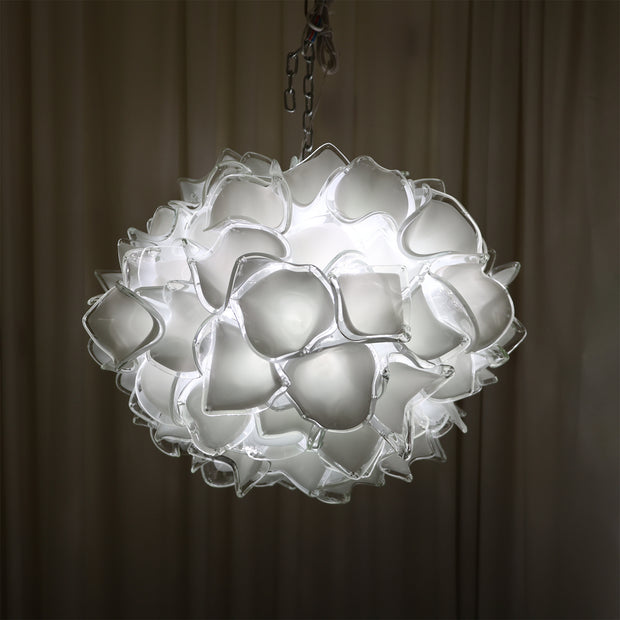 Custom modern design Dining room decoration White flower chandelier
