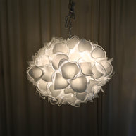 Custom modern design Dining room decoration White flower chandelier