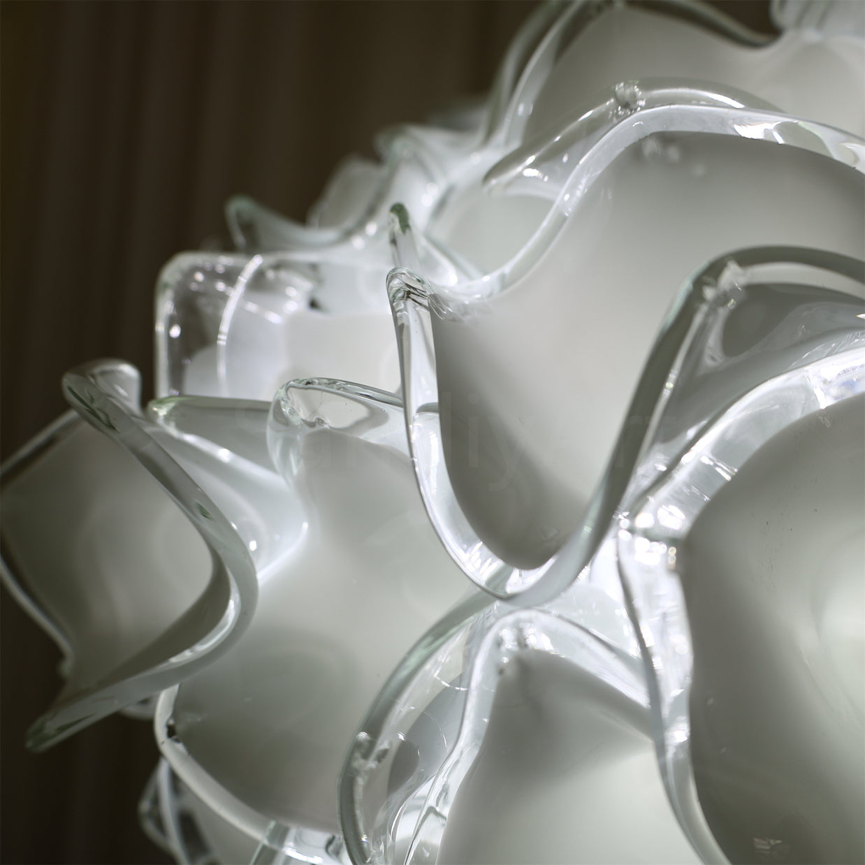 Custom modern design Dining room decoration White flower chandelier