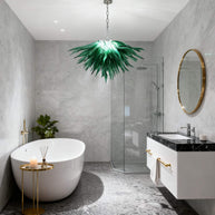 Green grass chandelier lighting