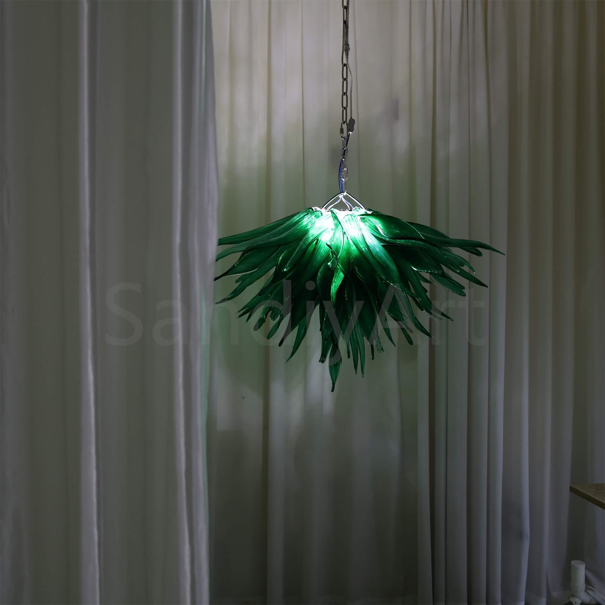 Green grass chandelier lighting