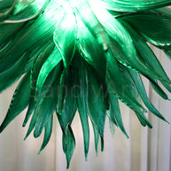 Bring a fresh breath of nature feeling green grass chandelier lighting dining room decoration