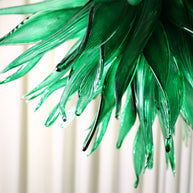 Bring a fresh breath of nature feeling green grass chandelier lighting dining room decoration