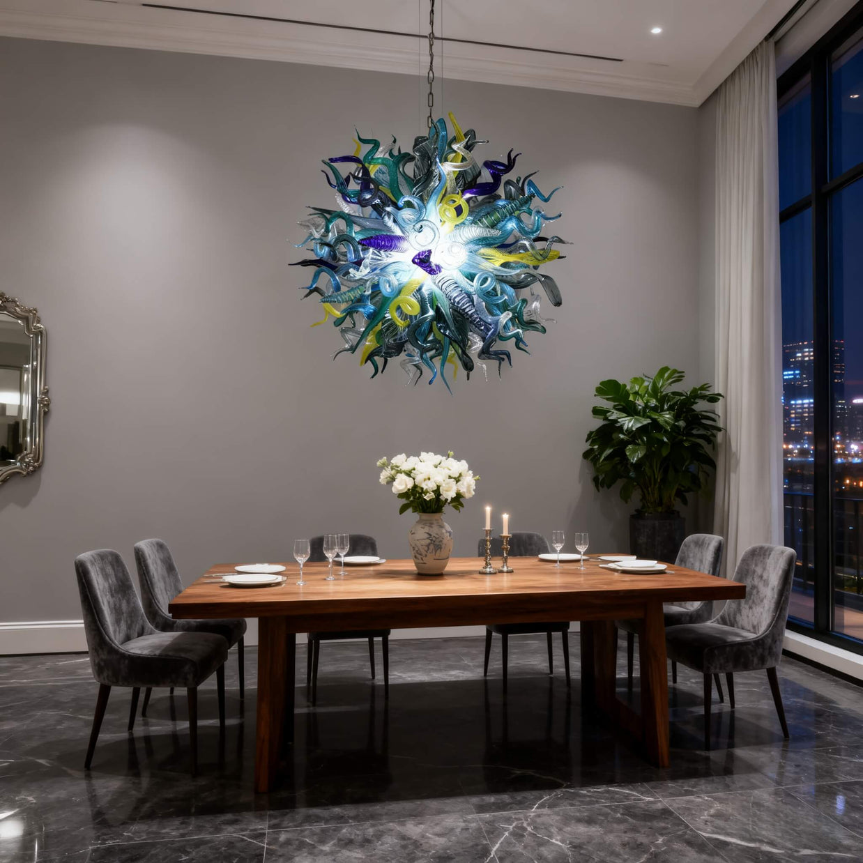 murano glass chandelier