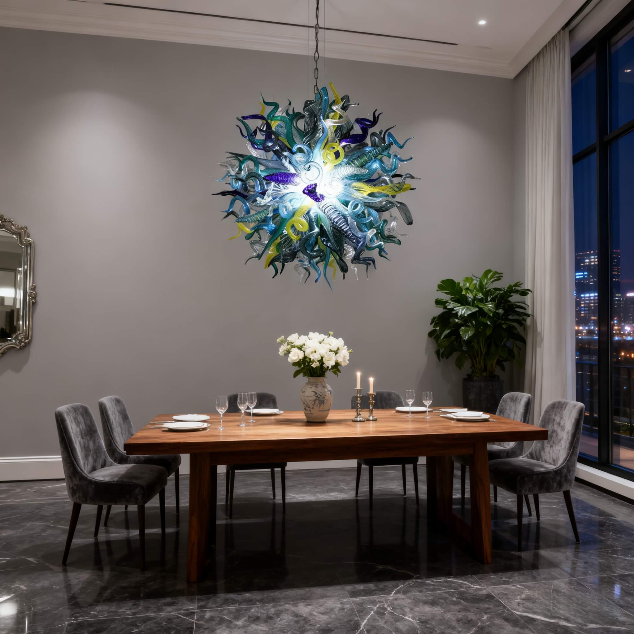 murano glass chandelier
