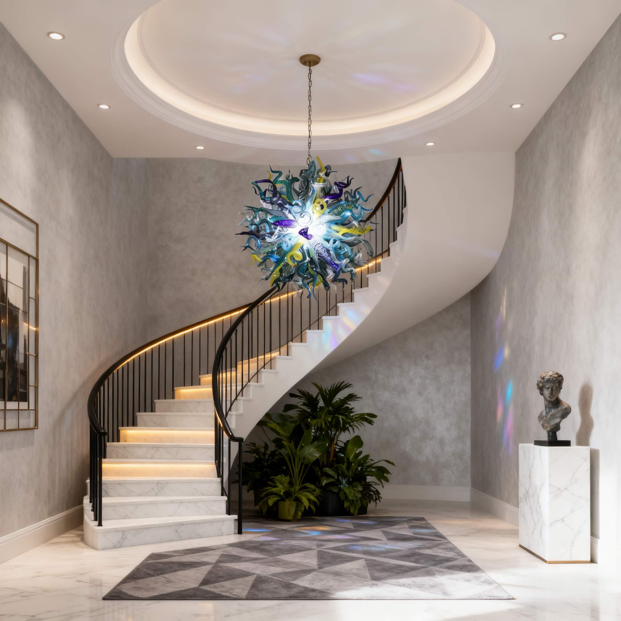 murano glass chandelier
