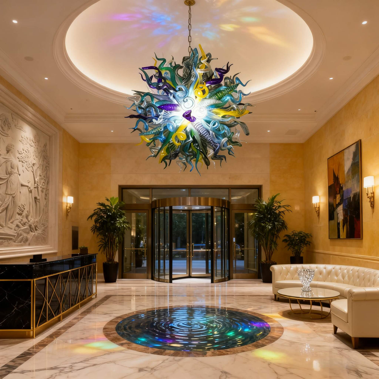 murano glass chandelier