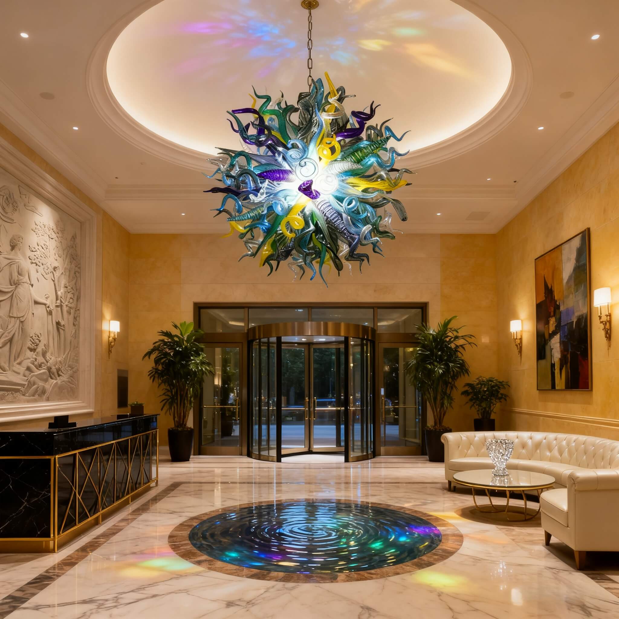 murano glass chandelier