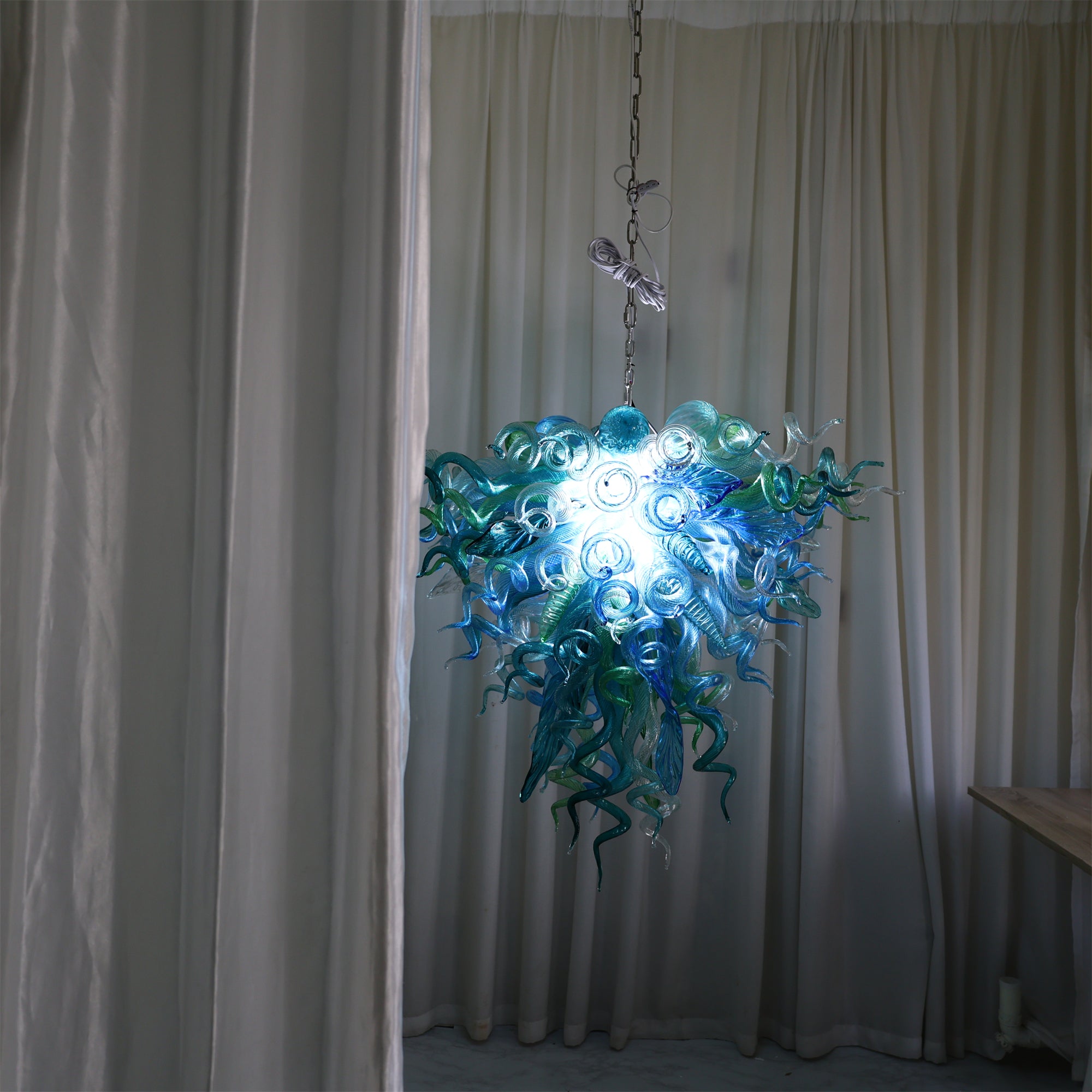 Inspired chihuly design chandelier Hand made DIY blown glass lighting multicolor