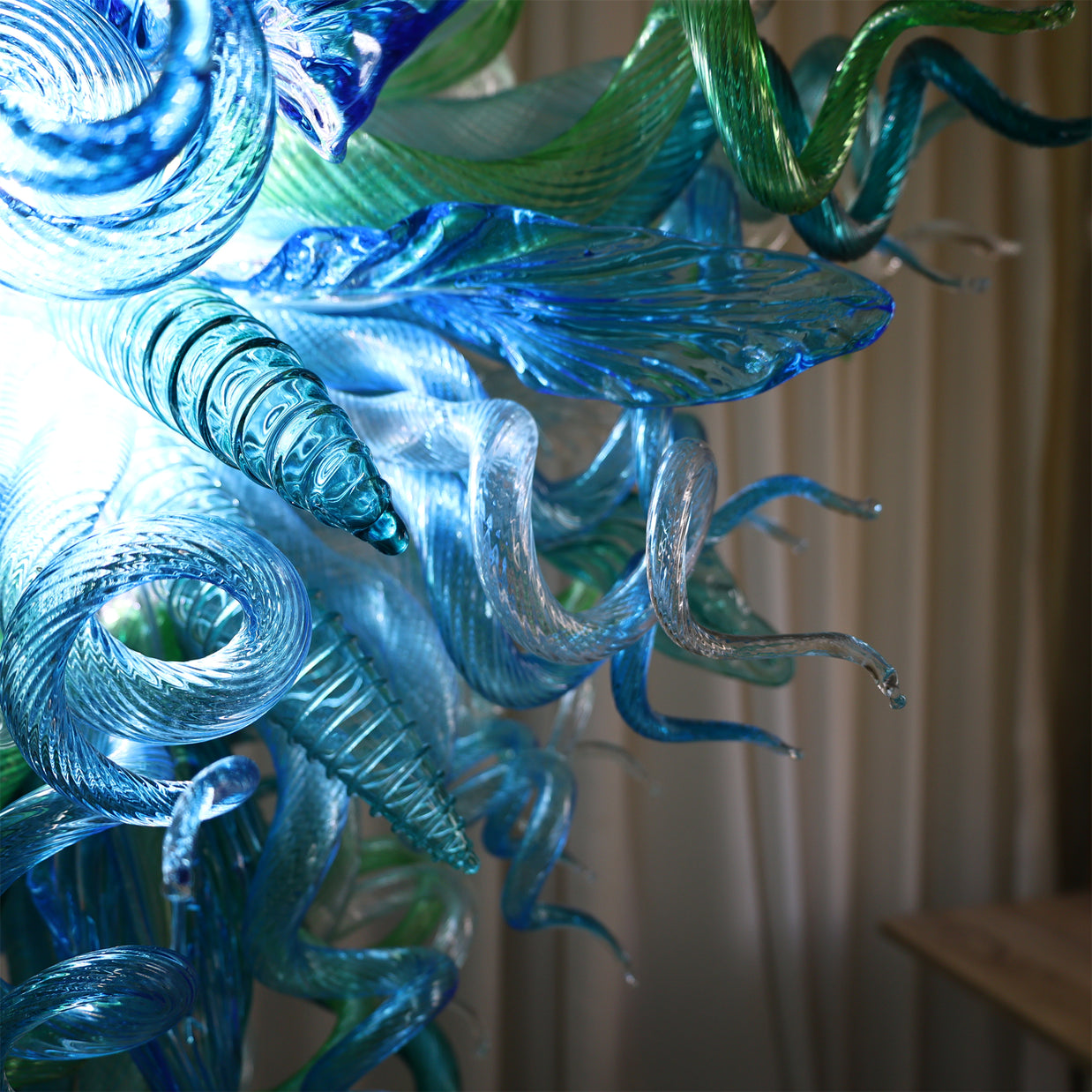 Inspired chihuly design chandelier Hand made DIY blown glass lighting multicolor
