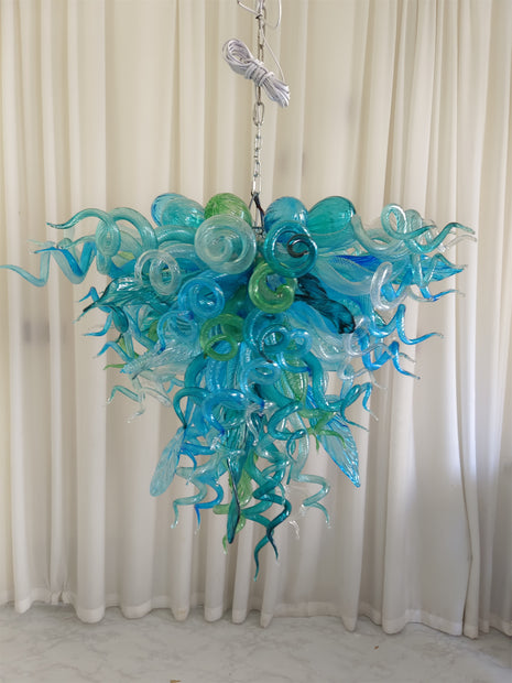 Inspired chihuly design chandelier Hand made DIY blown glass lighting multicolor
