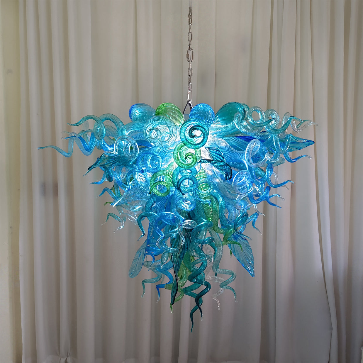 Inspired chihuly design chandelier Hand made DIY blown glass lighting multicolor