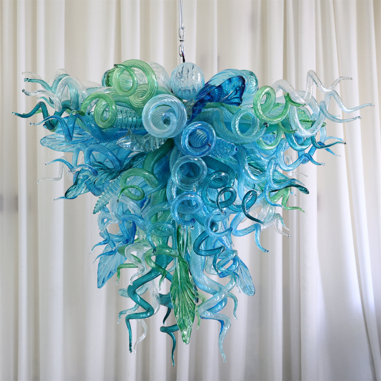 Inspired chihuly design chandelier Hand made DIY blown glass lighting multicolor