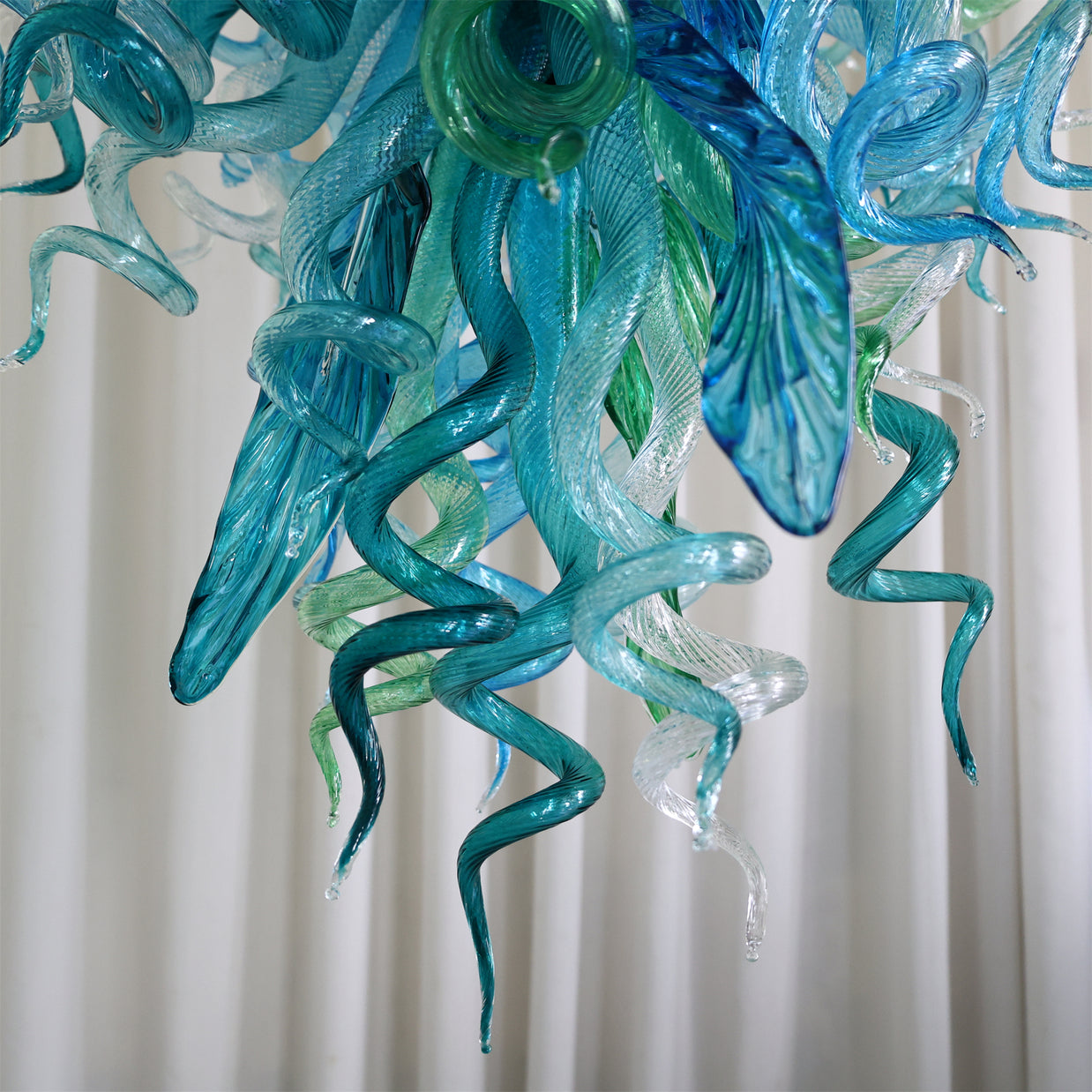 Inspired chihuly design chandelier Hand made DIY blown glass lighting multicolor
