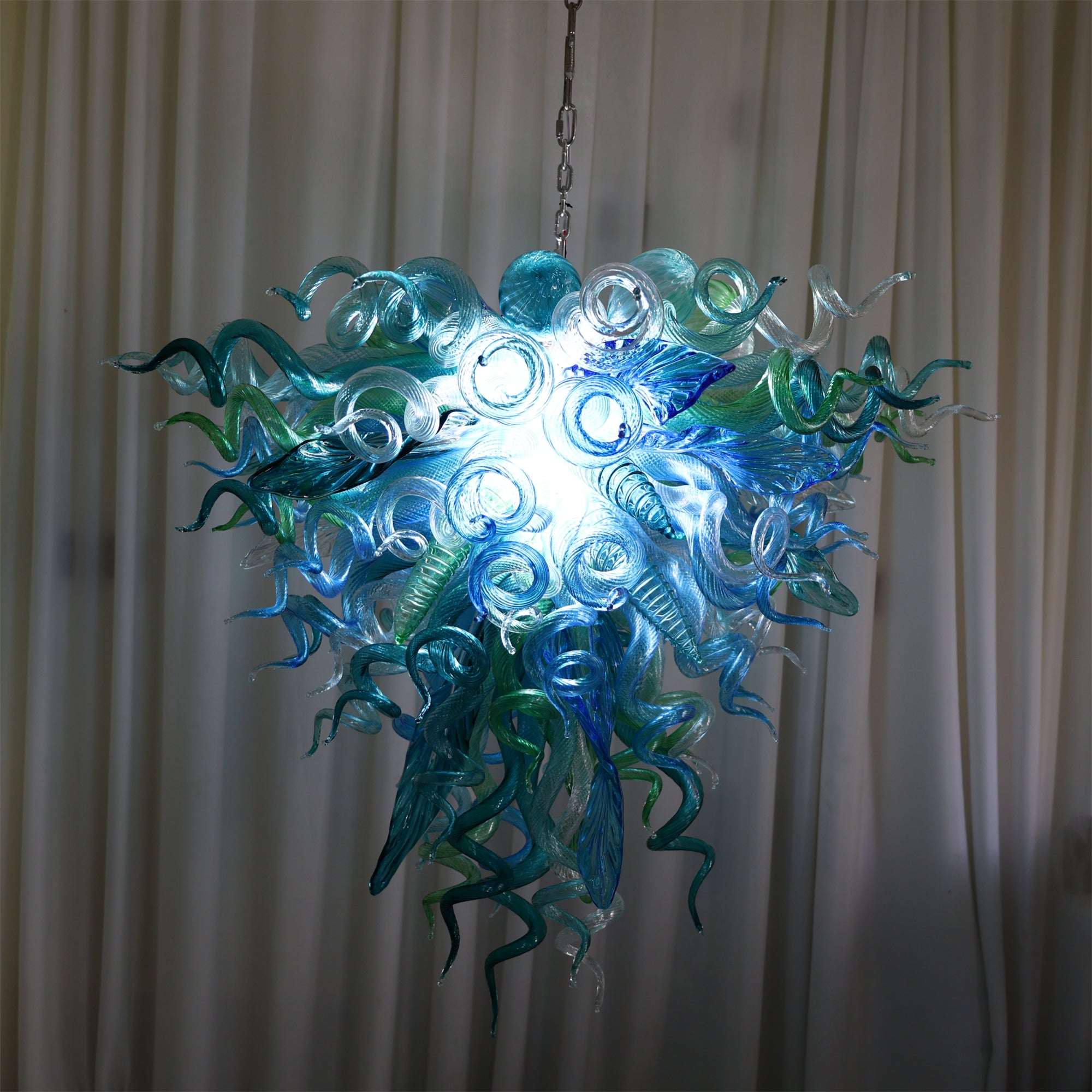 Inspired chihuly design chandelier Hand made DIY blown glass lighting multicolor