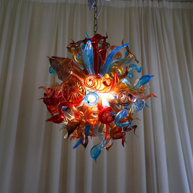 Where to buy chihuly style blown glass colorful flower chandelier
