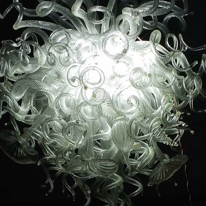 Modern design clear hand blown glass chandeliers modern style