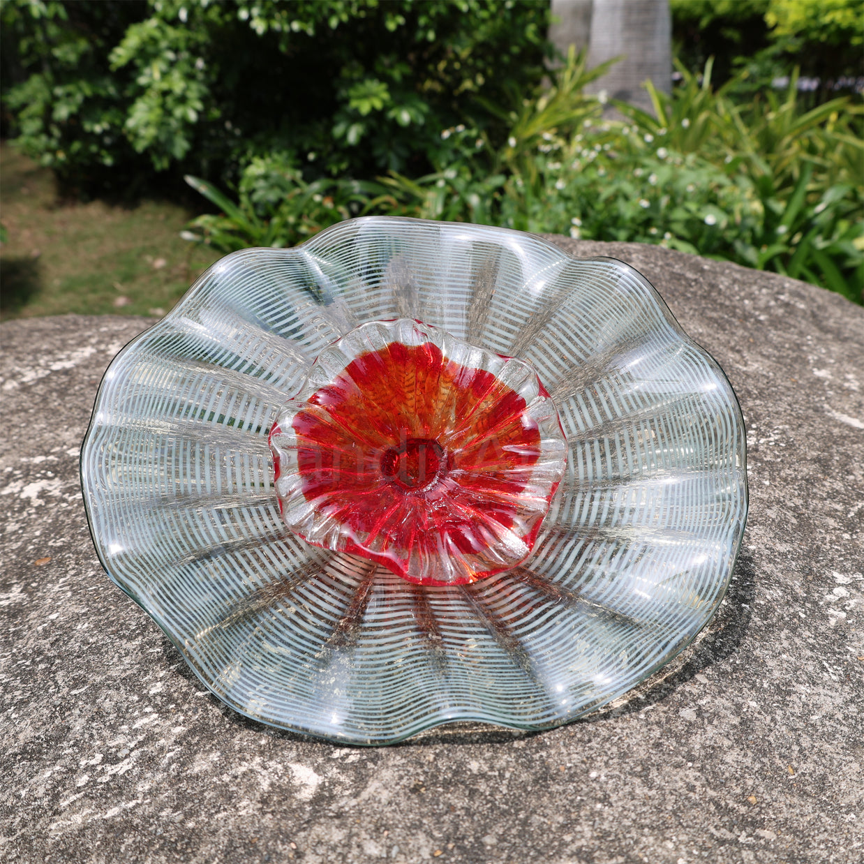 Custom design hand made platters like chihuly style wall art