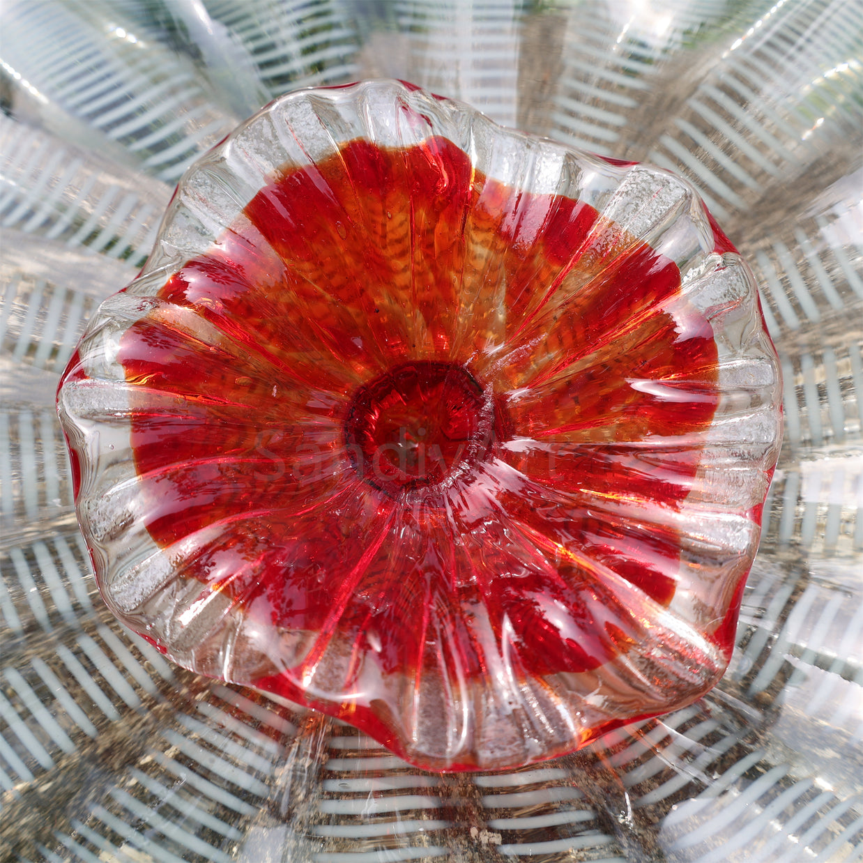 Custom design hand made platters like chihuly style wall art