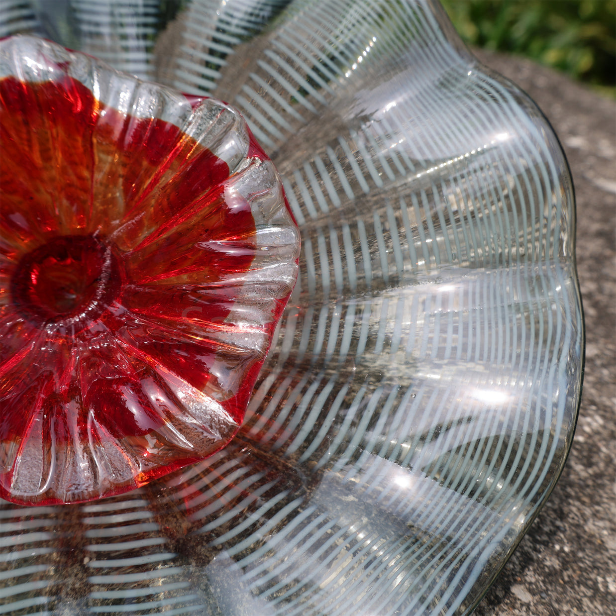 Custom design hand made platters like chihuly style wall art