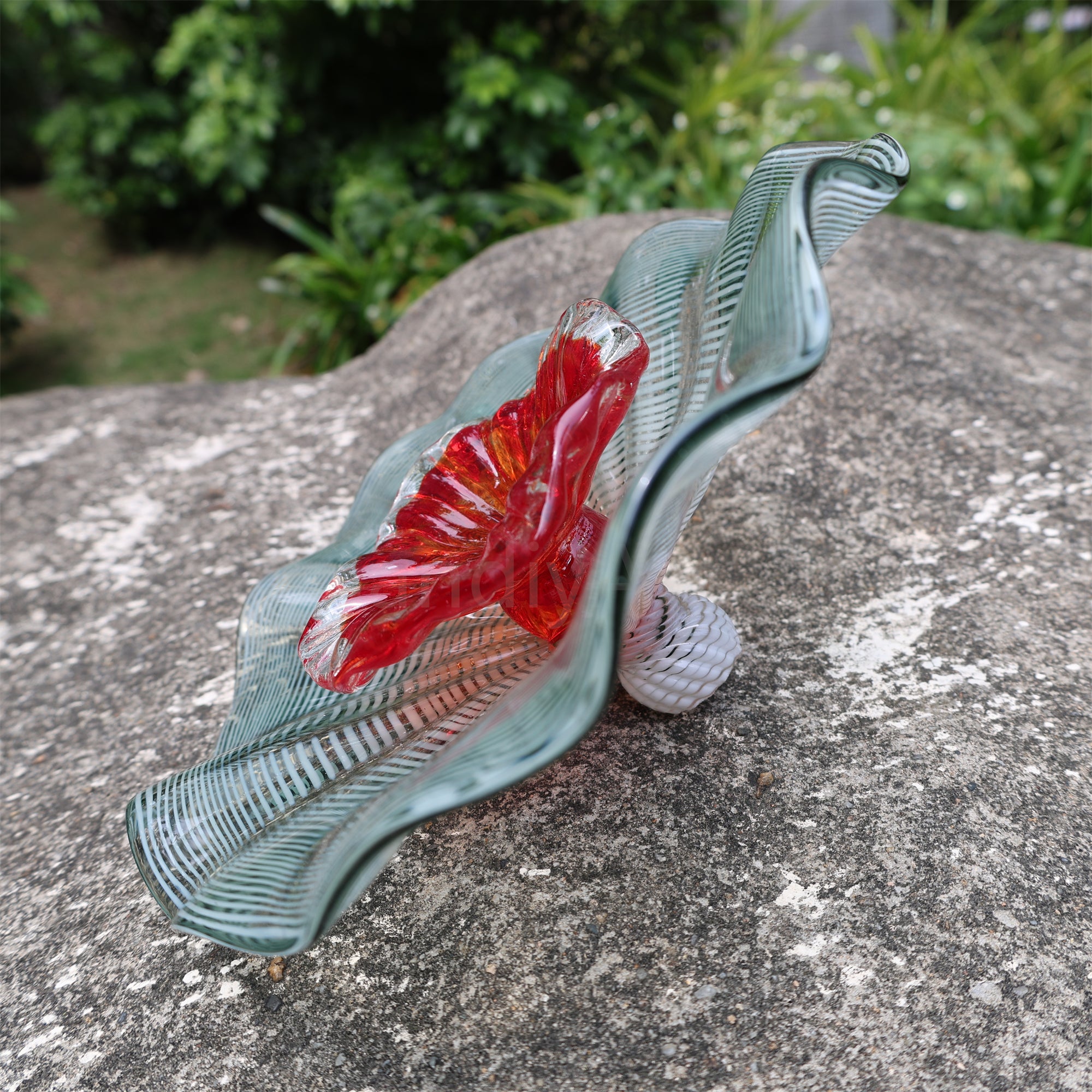 Custom design hand made platters like chihuly style wall art