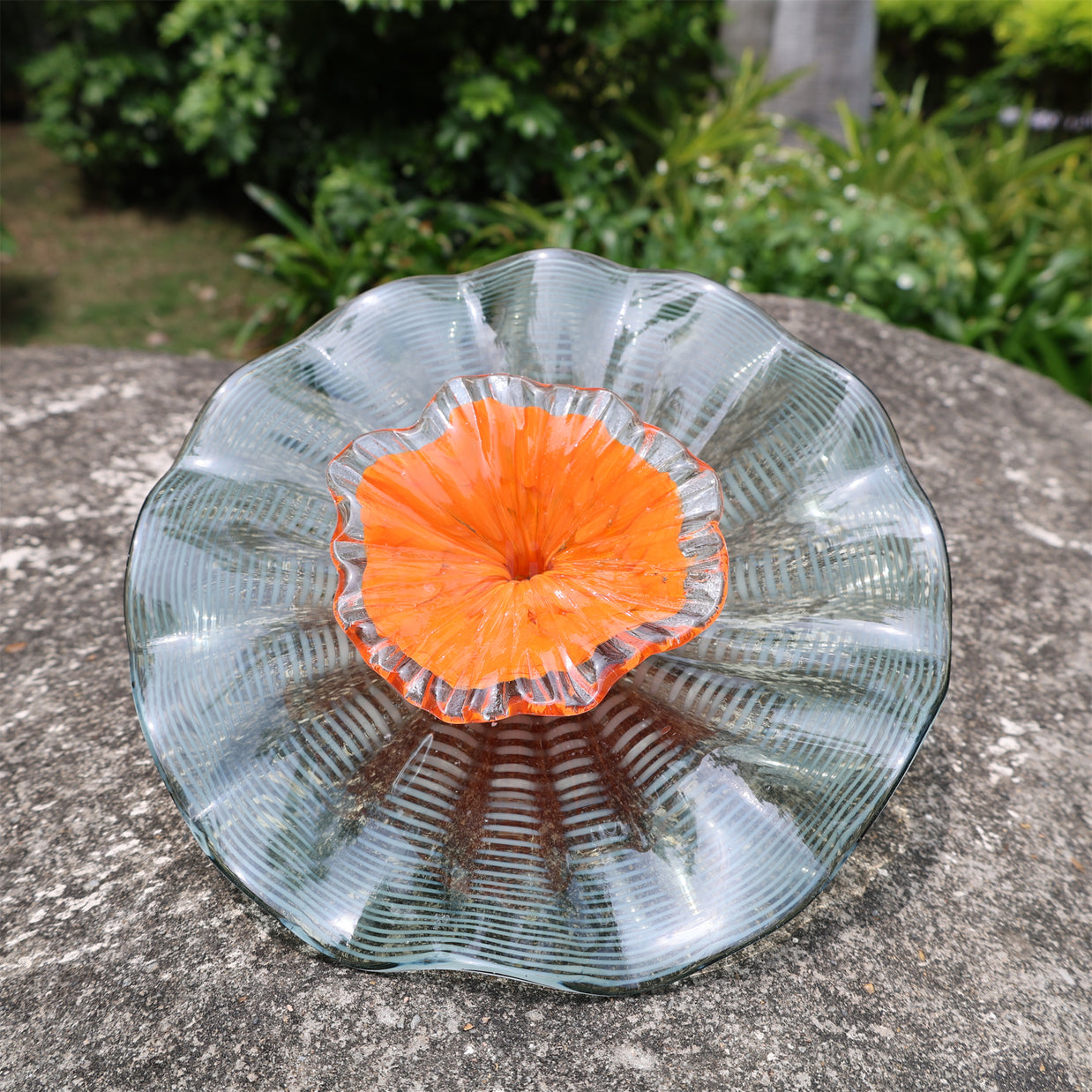 Custom design hand made platters like chihuly style wall art