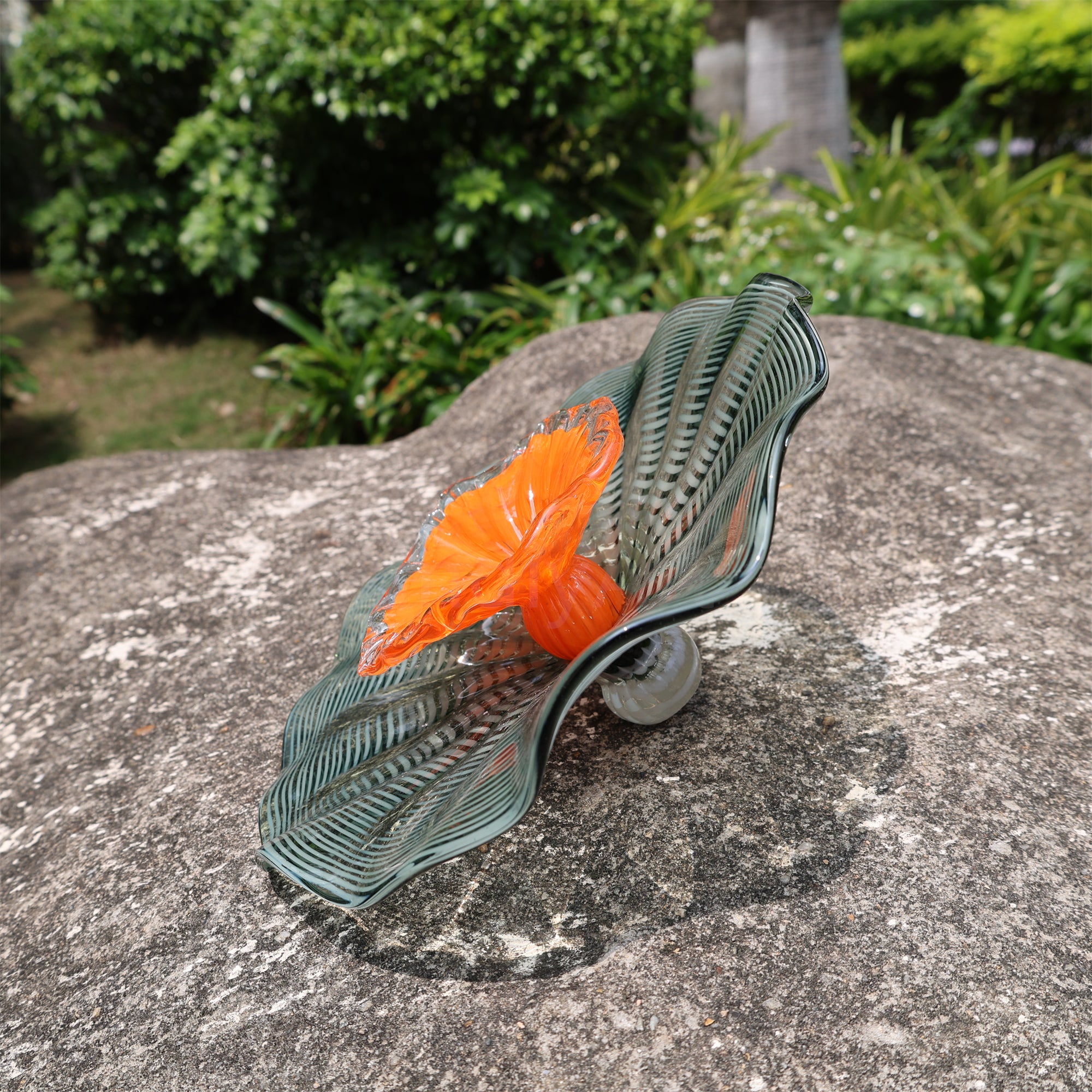 Custom design hand made platters like chihuly style wall art