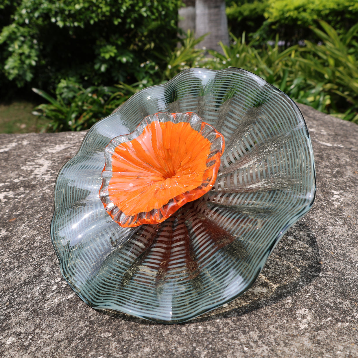 Custom design hand made platters like chihuly style wall art