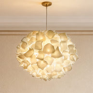 Custom glass art white flower chandelier wholesale price
