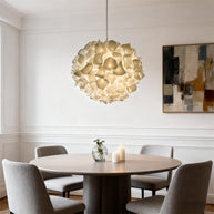 Custom glass art white flower chandelier wholesale price