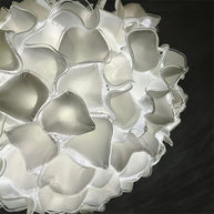 Custom glass art white flower chandelier wholesale price