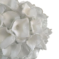 Custom glass art white flower chandelier wholesale price