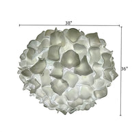 Custom glass art white flower chandelier wholesale price