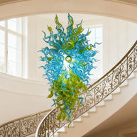 chihuly style big glass chandelier