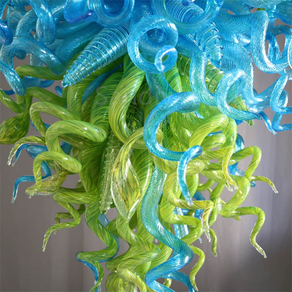 chihuly style big glass chandelier