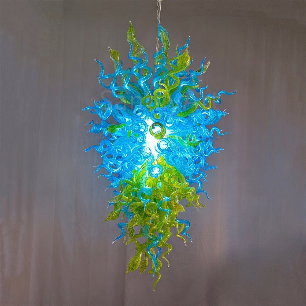 chihuly style big glass chandelier
