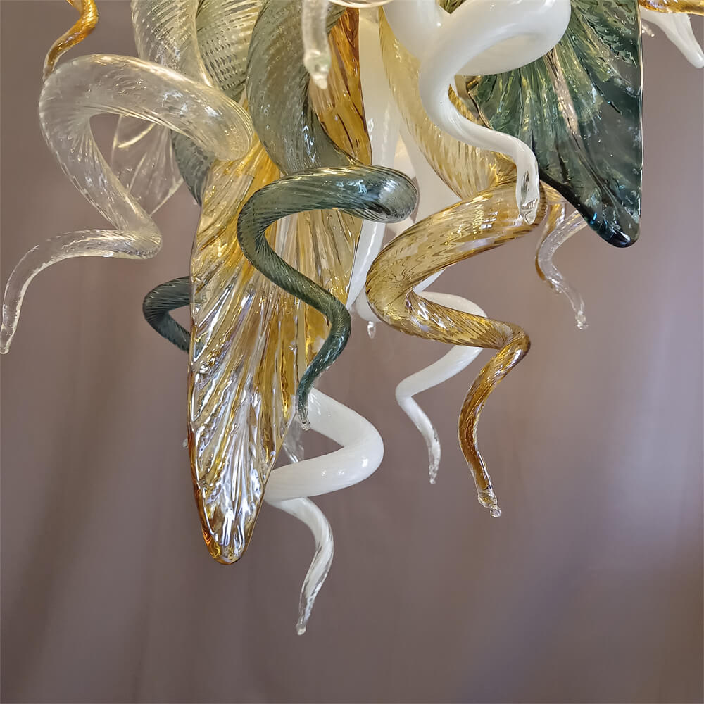 Luxury gold dining room glass chandelier custom design