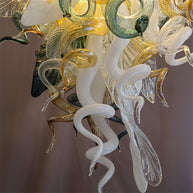 Luxury gold dining room glass chandelier custom design