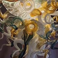 Luxury gold dining room glass chandelier custom design