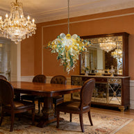 Luxury gold dining room glass chandelier custom design