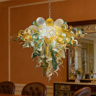 Luxury gold dining room glass chandelier custom design