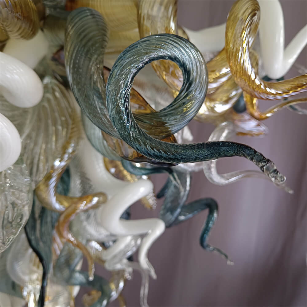 Luxury gold dining room glass chandelier custom design