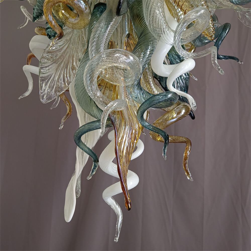 Luxury gold dining room glass chandelier custom design