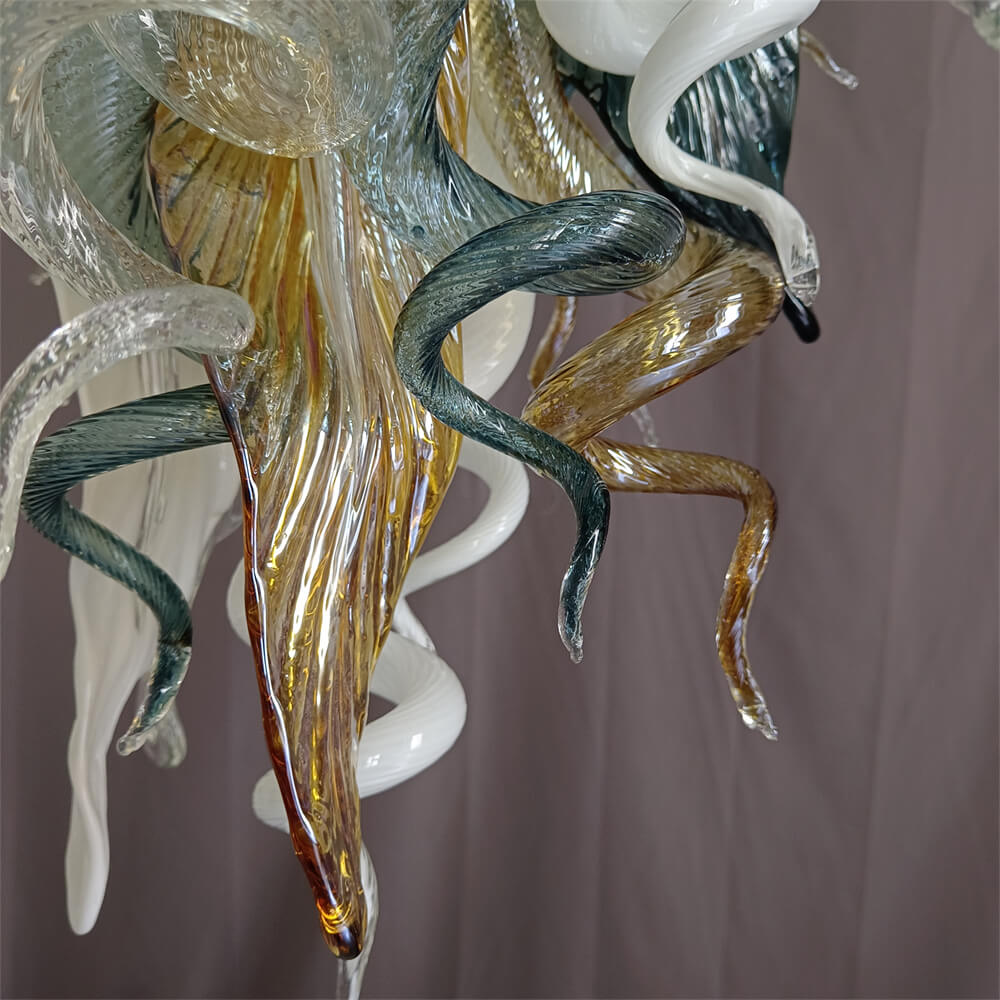 Luxury gold dining room glass chandelier custom design