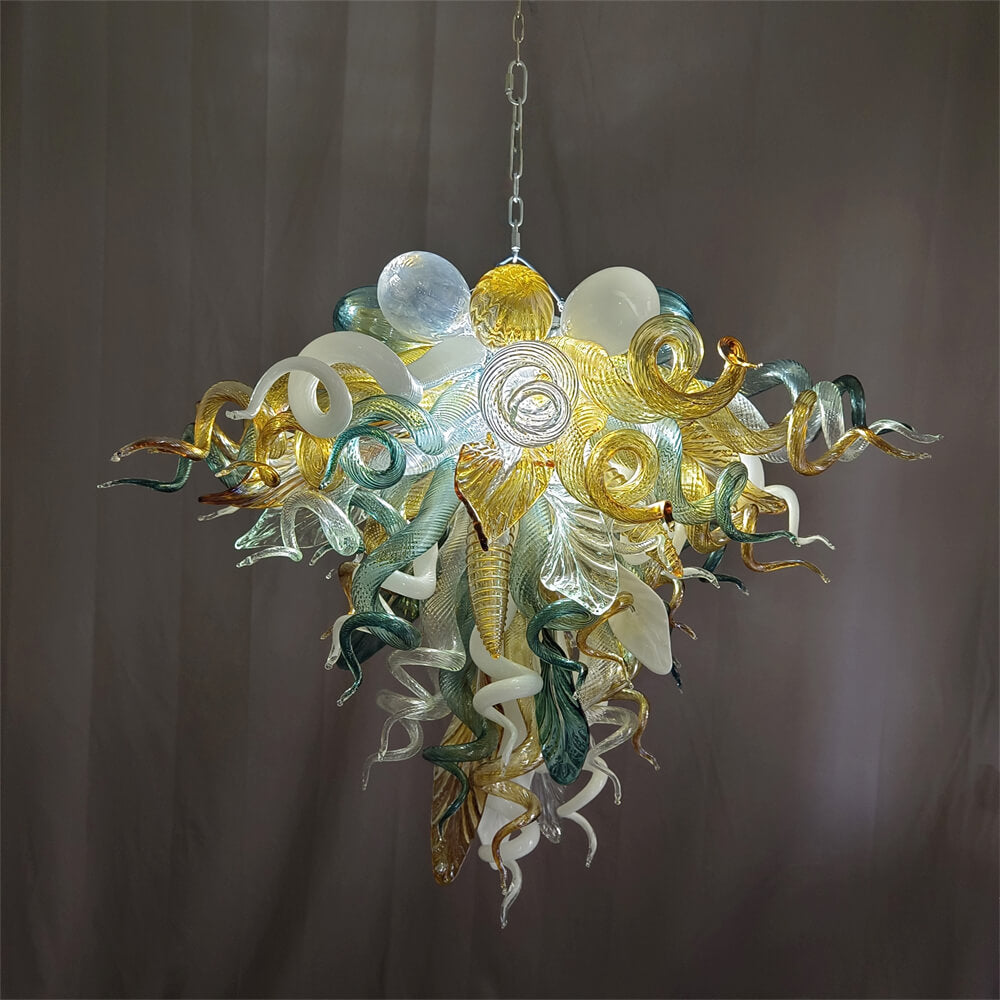 Luxury gold dining room glass chandelier custom design