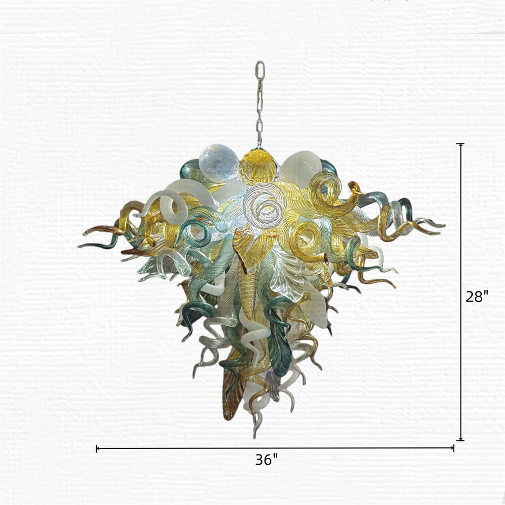 Luxury gold dining room glass chandelier custom design